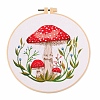 Mushroom Pattern Embroidery Starter Kits DIY-Z023-01C-1