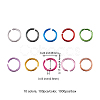 1000pcs 10 Colors Aluminum Jump Rings ALUM-CJ0001-20-2