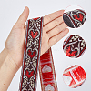 Ethnic style Embroidery Polyester Ribbons OCOR-WH0077-27B-3