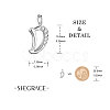 SHEGRACE Rhodium Plated 925 Sterling Silver Charms JEA004A-3