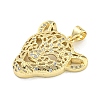 Brass Micro Pave Cubic Zirconia Pendants KK-K354-13C-G-2