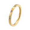Crystal Rhinestone Simple Thin Finger Ring RJEW-N043-33LG-1