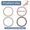 BENECREAT 8Pcs 4 Colors Steel Wire Wrap Chain Stretch Bracelets Set BJEW-BC0001-21-2