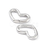 Rhodium Plated 925 Sterling Silver Spring Gate Rings STER-K173-25P-2