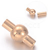 Lantern Brass Magnetic Clasps with Glue-in Ends X-KK-G230-2mm-G-NF-2