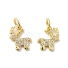 Rack Plating Brass Micro Pave Cubic Zirconia Pendants KK-K377-64G-1