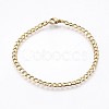 Vacuum Plating 304 Stainless Steel Curb Chain Bracelets BJEW-P236-13G-1