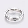 304 Stainless Steel Couple Rings RJEW-G082-05P-3