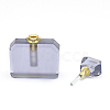 Synthetic Quartz Openable Perfume Bottle Pendants G-E556-08B-3