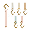 SUPERFINDINGS 5Pcs 5 Colors Light Color Series PU Leather S Hooks FIND-FH0007-20B-1