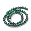 Round Dyed Natural Gemstone Bead Strands G-R345-8mm-15-2