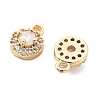 Brass Micro Pave Cubic Zirconia Charms KK-L222-001G-04-2