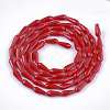 Opaque Solid Color Glass Beads Strands X-GLAA-T009-001A-2