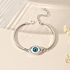 Acrylic Blue Evil Eye Link Bracelets NB0152-1