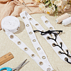 AHADERMAKER 5 Yards Cotton Ribbons with Eyelet Rings OCOR-GA0001-77C-4