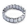 Terahertz Stone Oval Beaded Dominoes Stretch Bracelets for Women Men G-D461-20D-1