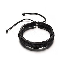 Adjustable Leather Cord Bracelets BJEW-M169-12A
