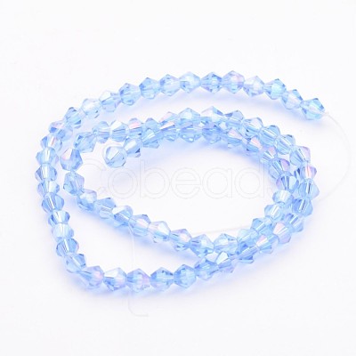 Glass Beads Strands GB4mm22Y-AB-1