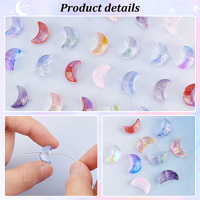 PandaHall Elite 180pcs 9 colors Electroplate Transparent Glass Bead EGLA-PH0001-34-1