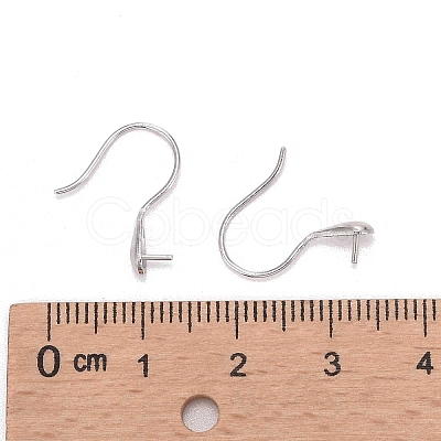 Anti-Tarnish Rhodium Plated Sterling Silver Earring Hooks X-STER-E041-14P-1