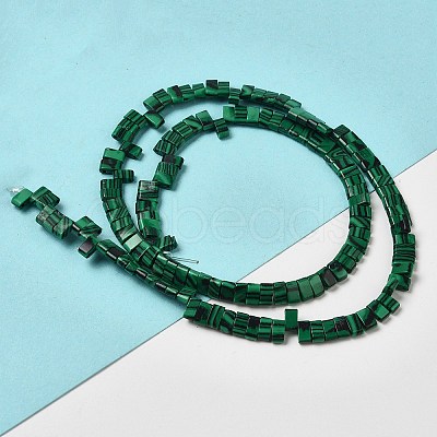 Synthetic Malachite Beads Strands G-Z045-A18-01-1