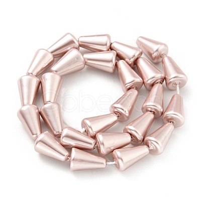 Electroplated Shell Pearl Beads Strands BSHE-G027-06-1