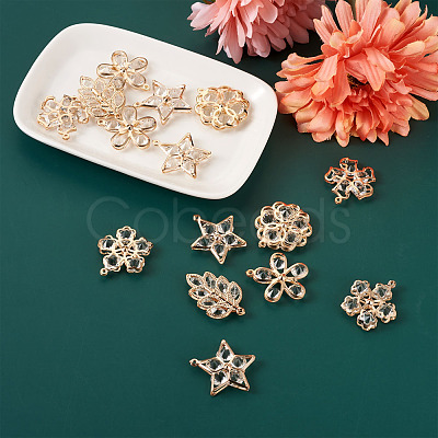 Alloy Rhinestone Pendants PALLOY-TA0002-24LG-1