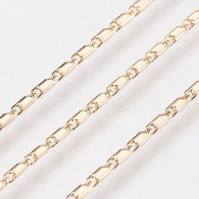 Long-Lasting Plated Brass Link Chain Necklaces X-NJEW-K112-14G-NF-1