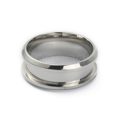 201 Stainless Steel Grooved Finger Ring Settings STAS-WH0029-52B-P-1