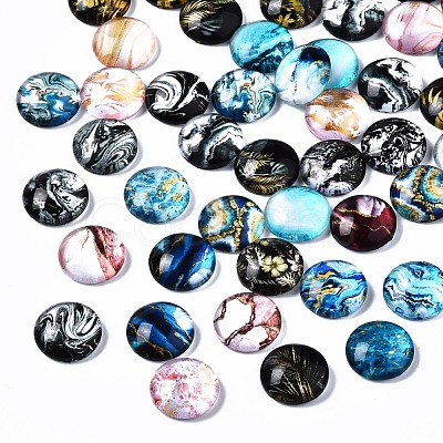 Glass Cabochons GGLA-WHC0001-04-1