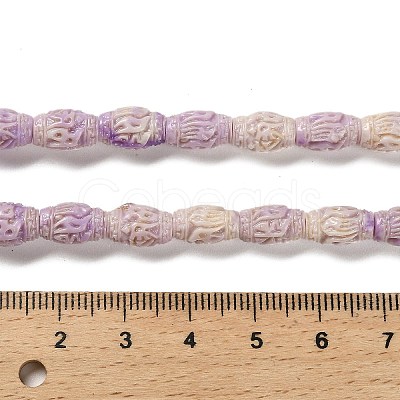 Synthetic Shell Dyed Carved Beads Strands SHEL-D081-04A-1