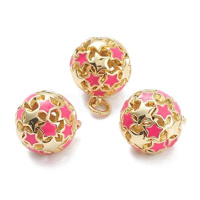 Brass Enamel Charms KK-A153-02G-H-1