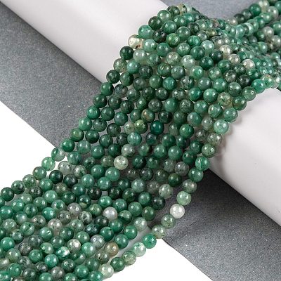 Natural Green Jade Bead Strands X-G-A130-3mm-M06-1