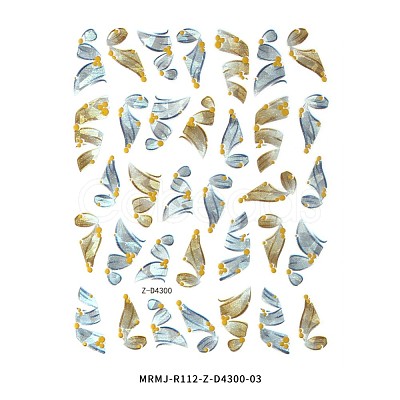 Shining Laser Ribbon Nail Decals Stickers MRMJ-R112-Z-D4300-03-1