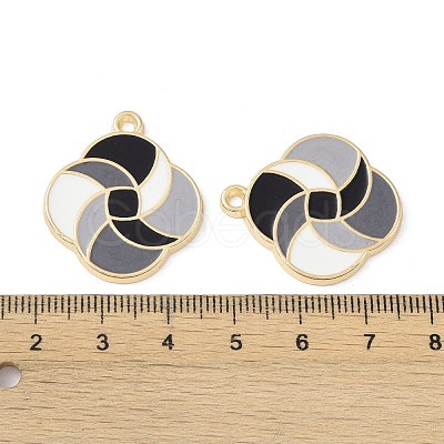 Rack Plating Alloy Enamel Pendants FIND-I038-06-1