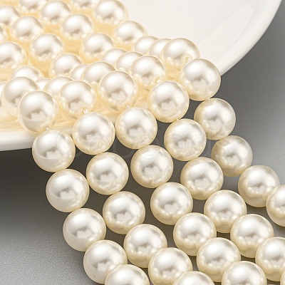 Glass Pearl Beads Strands HY-G002-01E-02-1