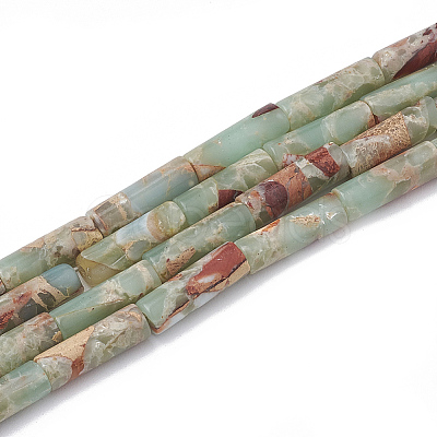 Chips Synthetic Aqua Terra Jasper Beads Strands X-G-S322-005B-1-1