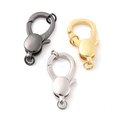 Rack Plating Brass Lobster Claw Clasps KK-B054-06-1