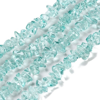 Spray Painted Transparent Glass Beads Strands X-GLAA-P060-01B-04-1