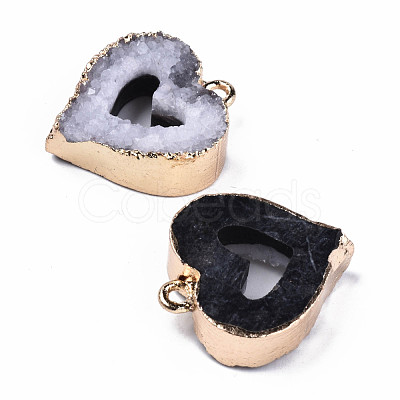 Natural Druzy Agate Pendants X-G-N326-65-1