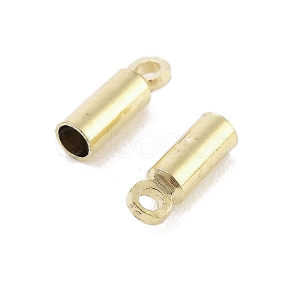 Rack Plating Brass Cord Ends KK-P274-01A-LG-1