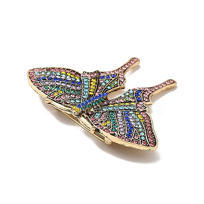 Colorful Rhinestone Butterfly Lapel Pin JEWB-P014-04AG-1