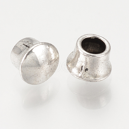 Tibetan Style Alloy Cord End Caps TIBEP-S315-61AS-RS-1