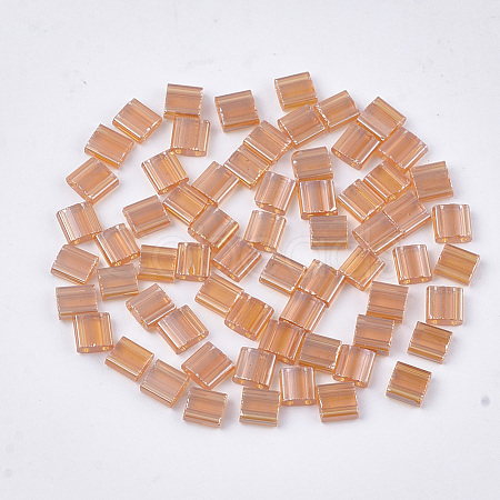 2-Hole Transparent Glass Seed Beads SEED-S023-24C-01-1