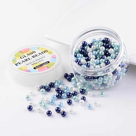 Glass Pearl Bead Sets HY-JP0001-02-C-1