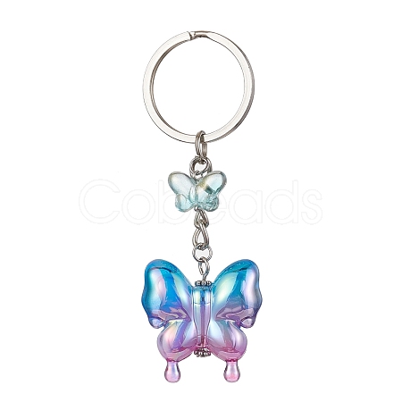 Glass & Acrylic Butterfly Keychain KEYC-JKC00649-04-1