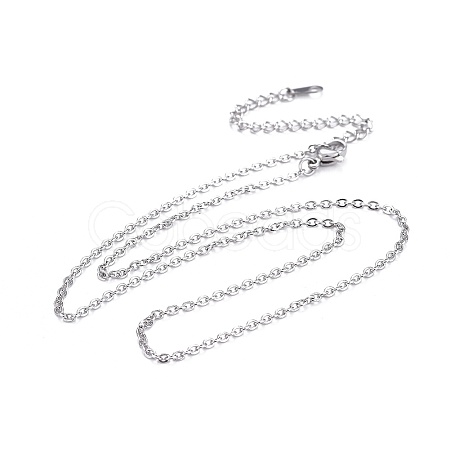 304 Stainless Steel Necklaces X-NJEW-E080-13P-01-1