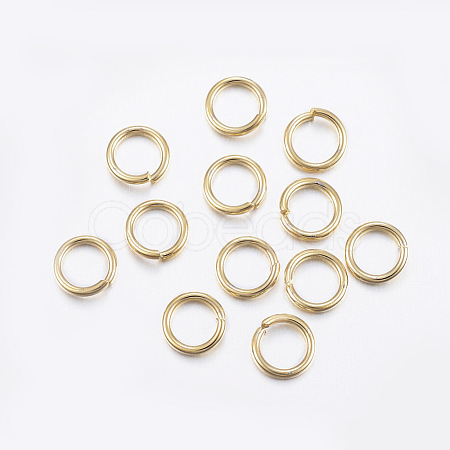 304 Stainless Steel Open Jump Rings X-STAS-L187-6x0.8mm-G-1