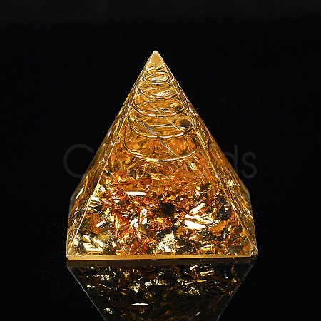 Orgonite Pyramid Resin Display Decorations G-PW0005-05H-1
