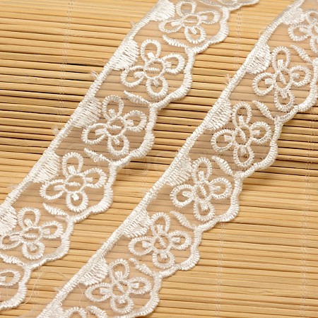 Lace Trim Nylon Ribbon for Jewelry Making ORIB-F001-42-1